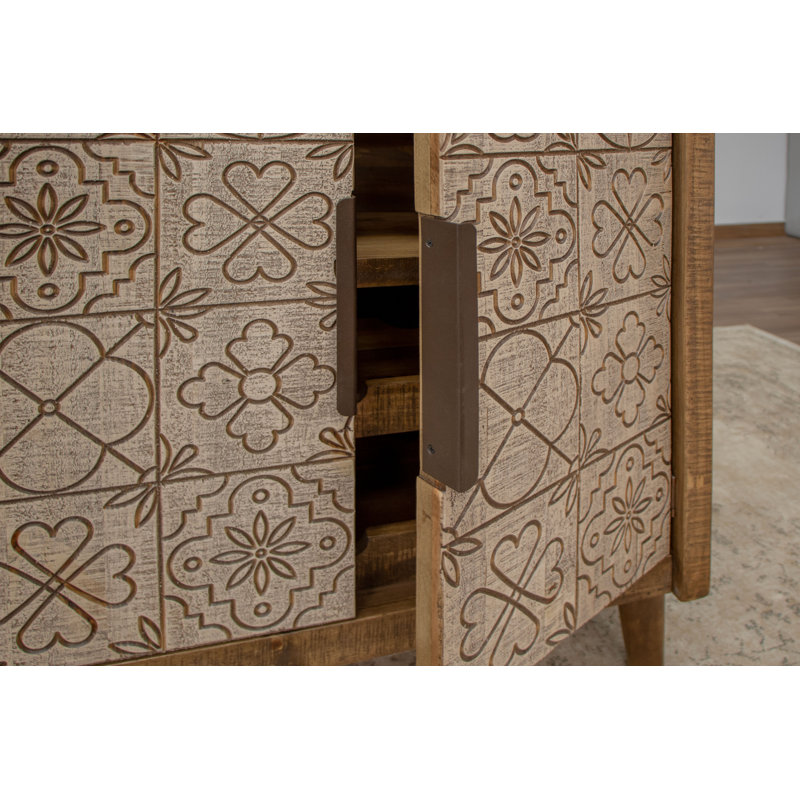 Talavera 15.75'' Solid Wood Bar Cabinet
