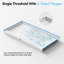 Base de douche 48 po x 32 po à surface solide blanche avec drain à droite, simple seuil, antidérapant pour installation en alcôve-133329107