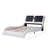 Faux Leather Upholstered Platform Bed Frame with led lighting ,Bluetooth connection to play music /RGB control,Backrest vibration massage,Curve Design, Wood Slat Support, No Box Spring Needed-155331327-155331325