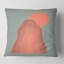 Carré, rose, coucher de soleil, paysage de montagne - coussin décoratif moderne-60159410