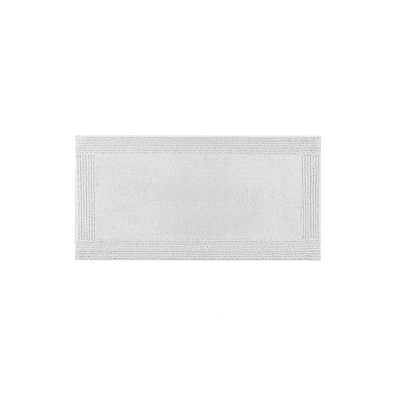 1 PCS 24X60" 100% Cotton Tufted 3000 GSM Reversible Bath Rug Grey, Runner 2' x 5'