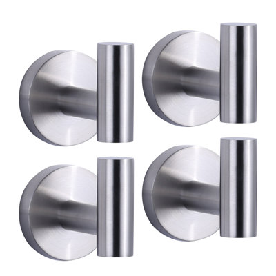 Stainless Steel Wall Mounted Towel Hook with Rust Resistant (4-Pack)