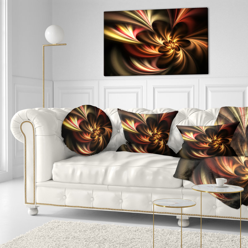 Coussin lombaire floral à fleur brillante