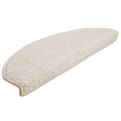 Carpet Stair Treads White 65x21x4 cm