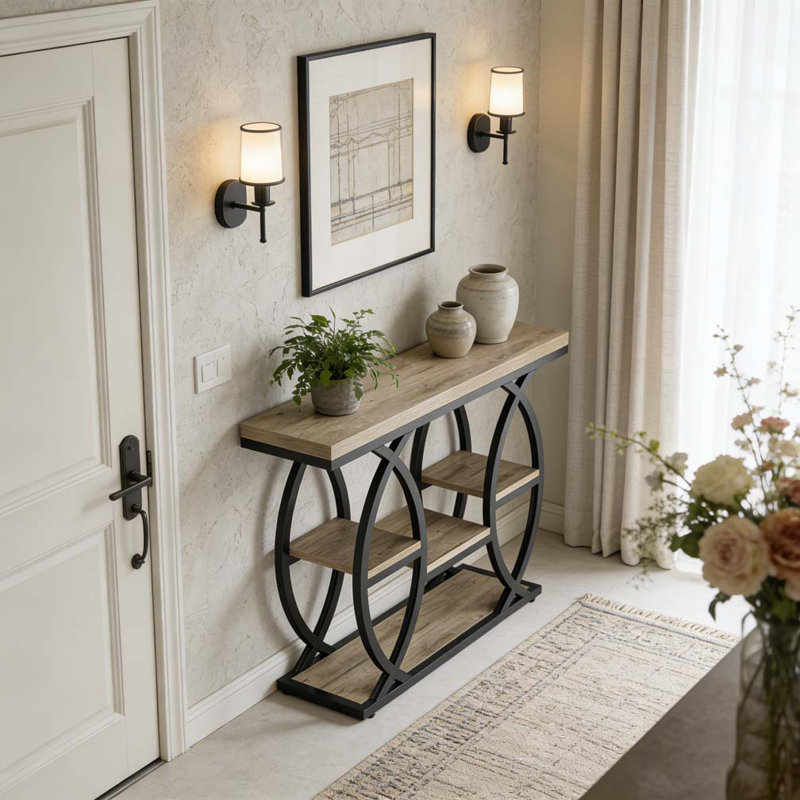 Table d'entrée classique, console pratique, Gris