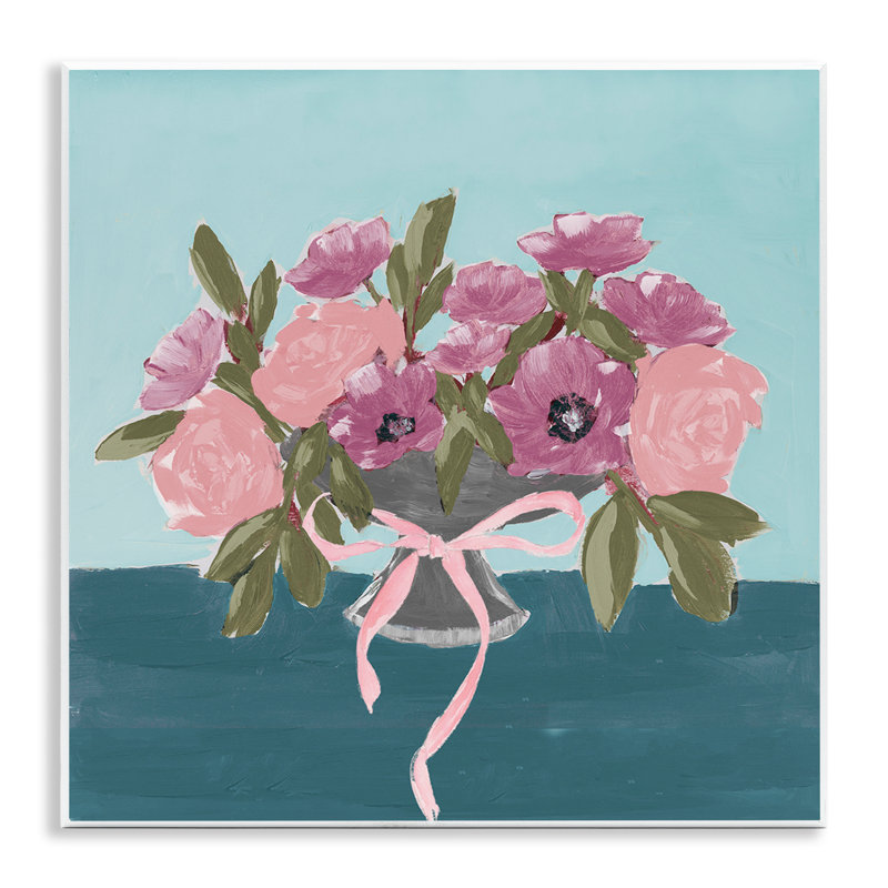 «Beautiful Flowers on Blue» par Lucille Price