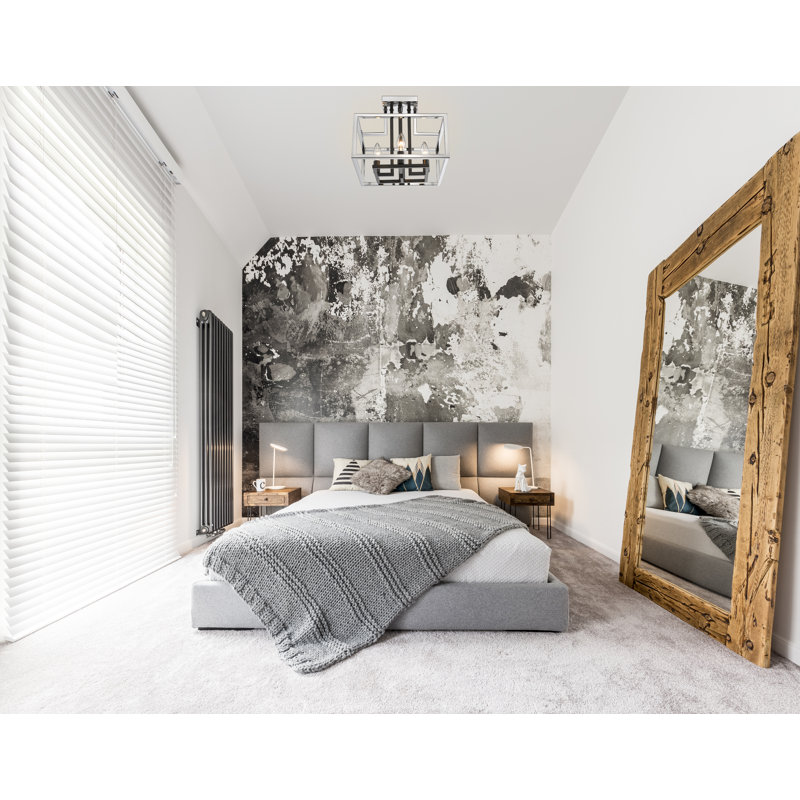 Plafonnier semi-encastré carré à 4 lumières 13 po Bedworth