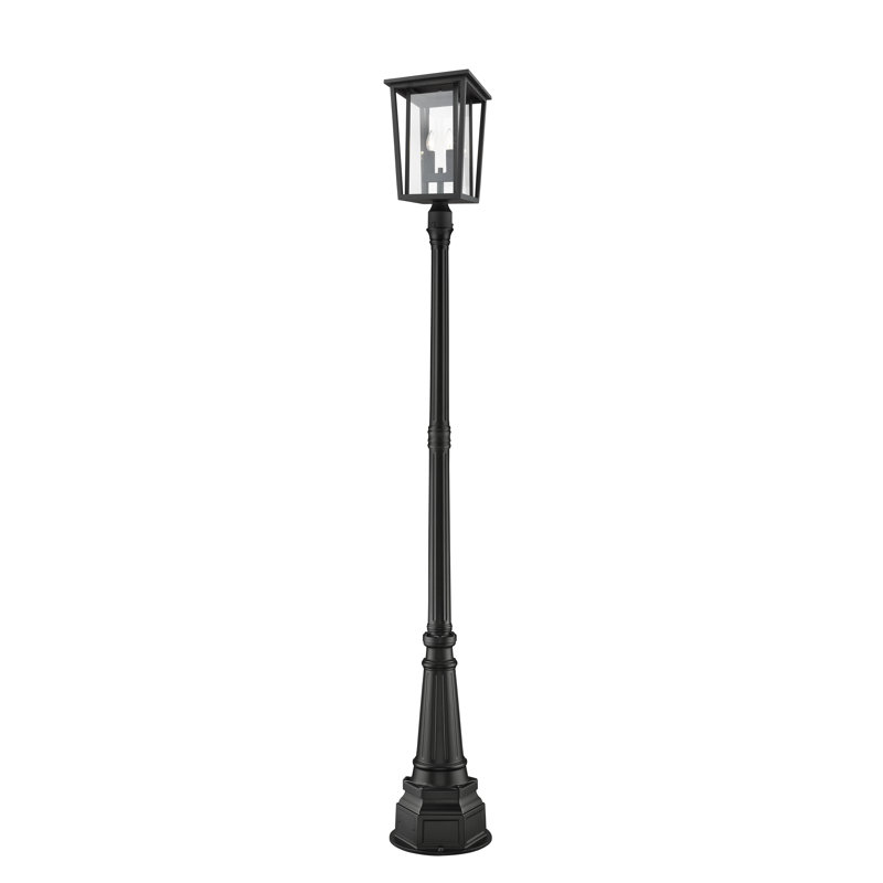 Lampadaire 101,5 po 2 lumières Amreet, Noir