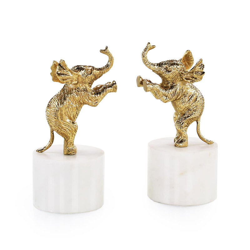 Playful Elephant Bookend