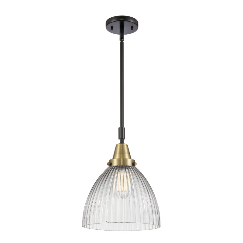1 - Light Single Pendant, No Bulb Included, Black Antique Brass