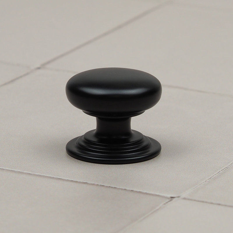 76mm Matt Black Cup Handle, 32mm Knob