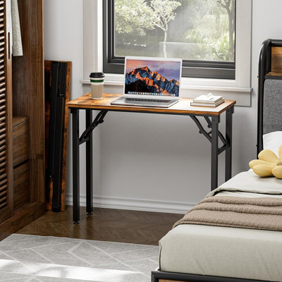 Bureau pliable, sans assemblage, parfait pour les petits espaces dans une chambre, un dortoir ou un appartement, un mini bureau portable ou une table d'étude