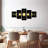 " Gold Moon Phases Multi Piece Canvas Print " 5 - Pieces-93060367