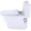 TOTO® Nexus® One-Piece Elongated 1.28 GPF Universal Height Toilet with CEFIONTECT® and SS124 SoftClose Seat, WASHLET®+ Ready, Cotton White-48006146