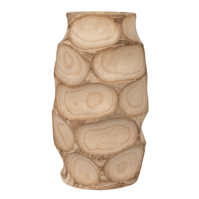 Vase décoratif en bois de paulownia
