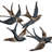 Metal Flying Flock Of Bird Blue Wall Decor