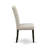 Elsa Parson Dining Room Chairs - Button Tufted Nailhead Trim Doeskin Linen Fabric Padded Chairs, Set of 2, Wirebrushed Black-917192158-917192159