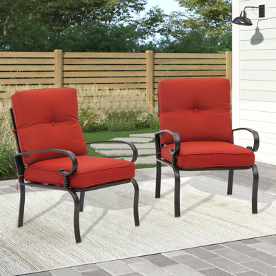 Chaise de patio avec coussins Abubakarr