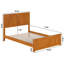 Lit plateforme en bois massif à profil bas Nantucket avec pied de lit assorti-106894954-83257615
