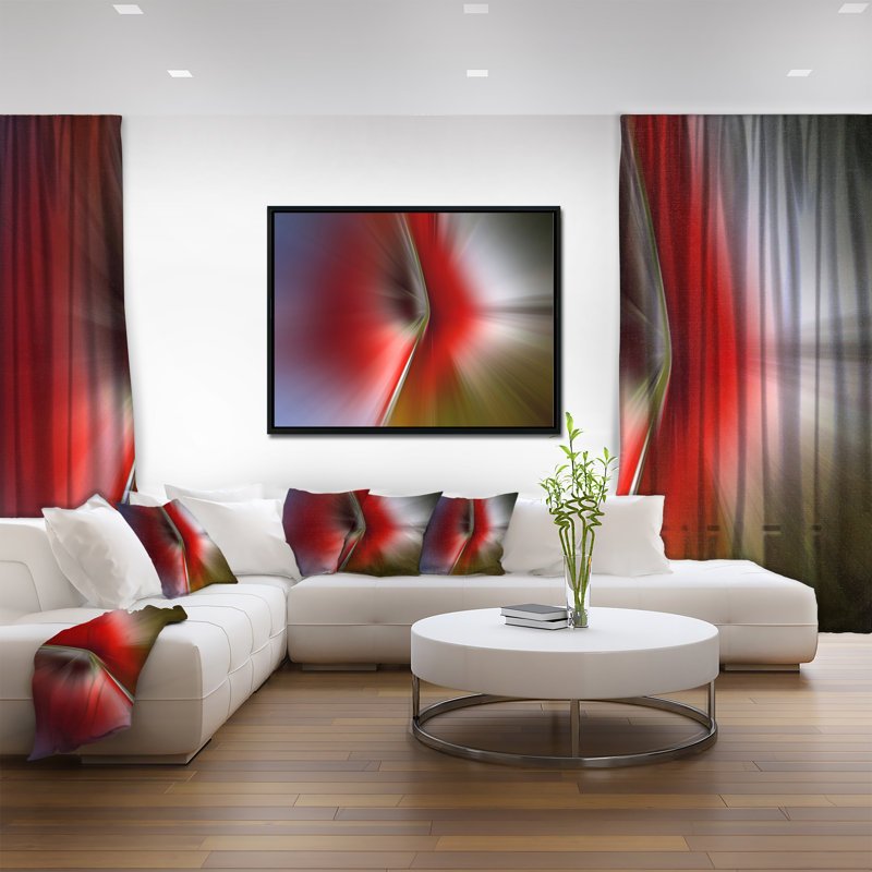« explosion of red on purple », impression sur toile tendue, H 12 po x l 20 po x P 1 po