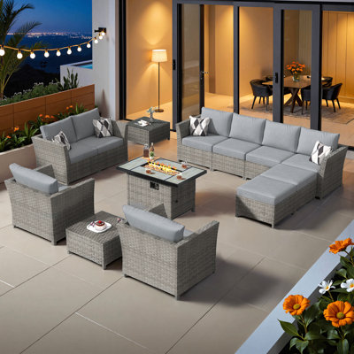 Koyno 10 - Person Patio Conversation Set with Cushions