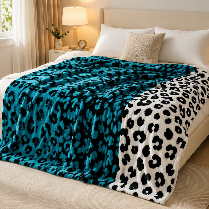 Jeté Vibrant Leopard, Simple (l 60 po x L 80 po)