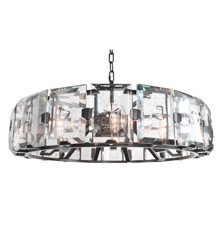 Giada 9 LT Dark Bronze Chandelier Kalco, Dark Brass