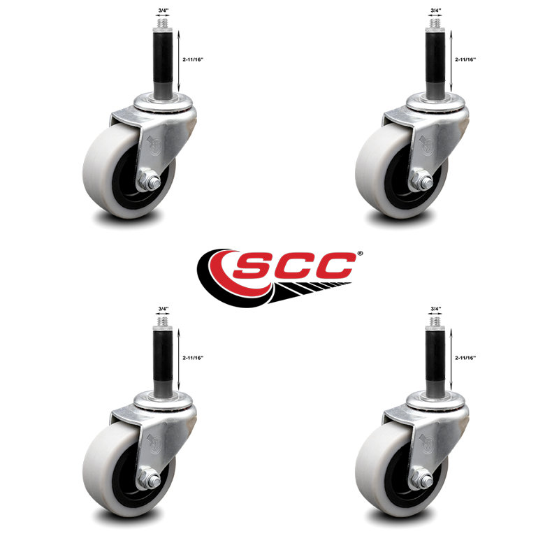 Thermoplastic Rubber Expanding Stem Caster