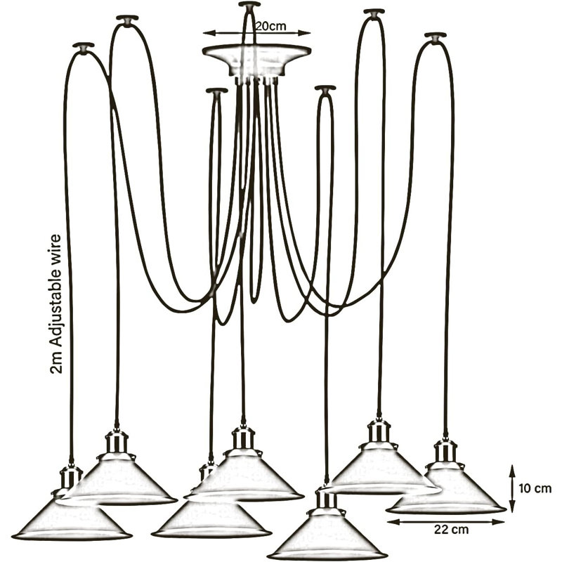 - Light Gray Cone Pendant, Yes, 7