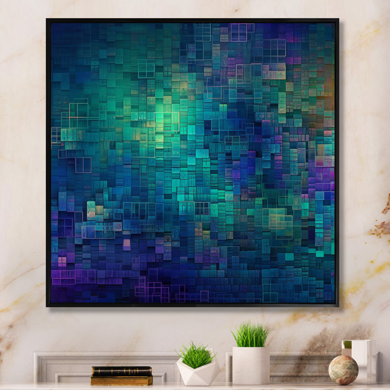 " Matrix II ", Black, 16" H x 16" W x 1" D