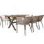 Ensemble de salle à manger 7 pièces, ensemble de meubles d'extérieur toutes saisons avec table et chaises