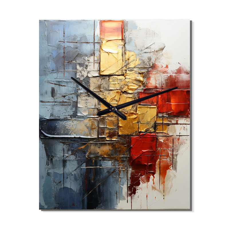 Janessah - Horloges murales abstraites, H 40 po x l 30 po x P 1 po
