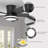 Damekia 42" 5 - Blade Dimmable LED Reversible Ceiling Fan With Light And Remote Control