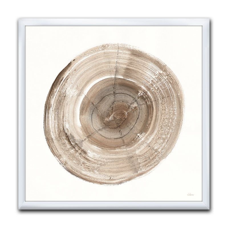 « circle natural elements ii », reproduction d’image sur toile, H 16 po x l 16 po x P 1 po, Cadre blanc