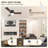 Arielmarie 42'' 3 - Blade Large Indooor Ceiling Fan With Light Kit and Remote, 3 LED Colors, 6 Speed Noiseless DC Motor, Timer-1247189570