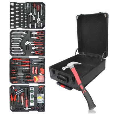 4-Layer Hand Tool Box With Wheels - Compact Organized Storage For Toolsets