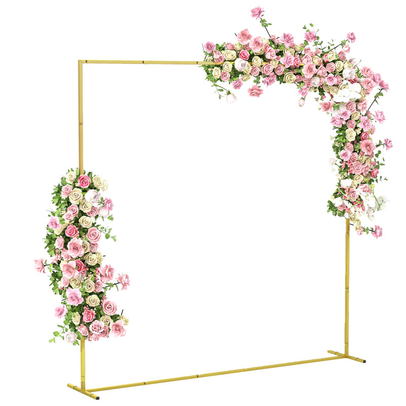 200cm W x 40cm D Metal Arbour in Gold
