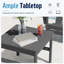 Table d'appoint extérieure carrée 21 po avec trou pour parasol en PEHD toutes saisons-131254039