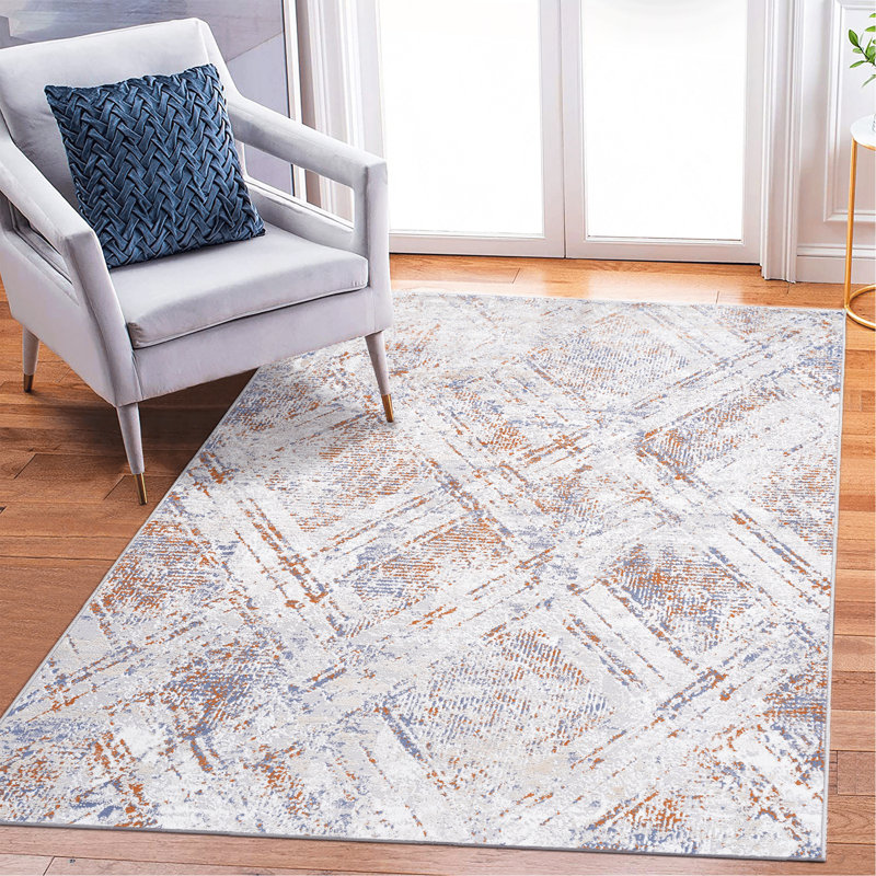 6X9 Beige /Geometric Non-Shedding Living Room Bedroom Dining Home Office Stylish And Stain Resistant Area Rug
