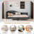 Jivko Upholstered Daybed with Headboard and Armrest-2126597119-2126597118