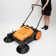 41" Outdoor Hand Push Sweeper, Street Pavement Walk-Behind Sweeping Tool