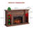 54.7" Electric Fireplace with Mantel, Fireplace TV Stand for 60 Inch TV with Storage-974513372