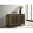 45"W Dark Dusty Oak Finish 3-Door Shoe Cabinet