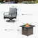 Emmaus 4-Person Swivel Sofa Chairs Seating Group with Fire Pit Table
