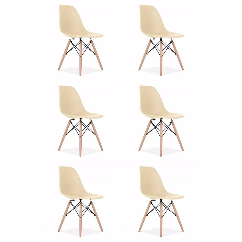 Chaise d'appoint Custer, Crème, 6