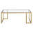 Oscar 45" Glass And Steel Coffee Table-1669280101