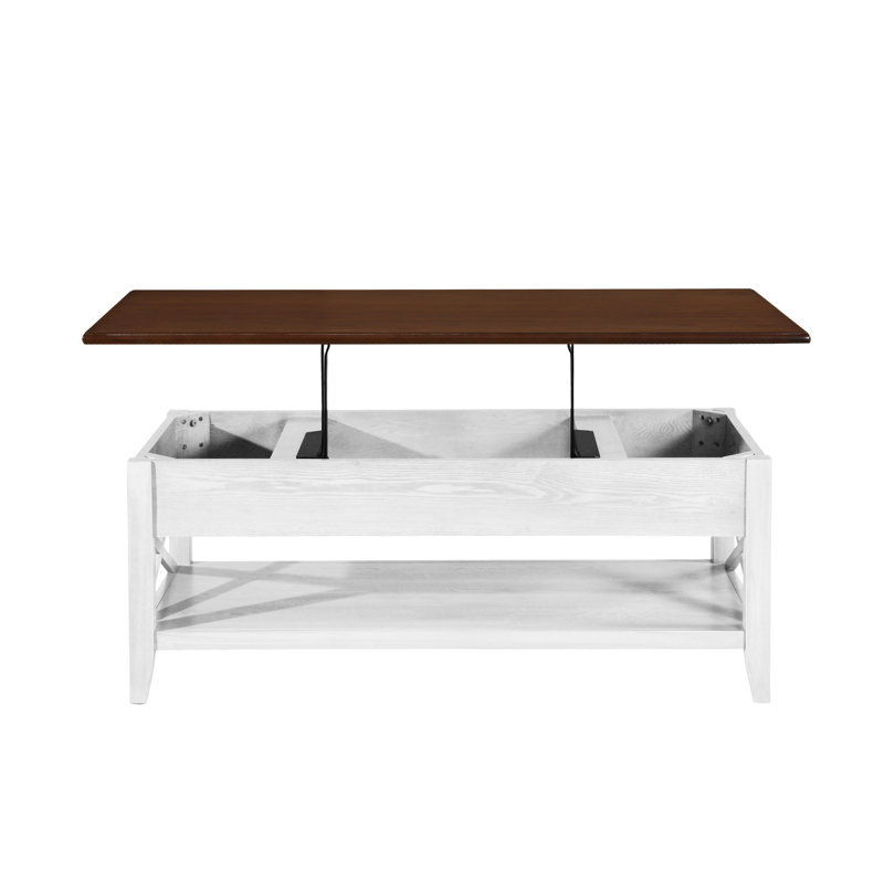 Atherton Single Coffee Table, Brown, White