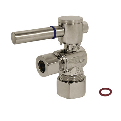 Kingston Brass Concord 5/8-Inch OD Comp x 3/8-Inch OD Comp Quarter-Turn Angle Stop Valve