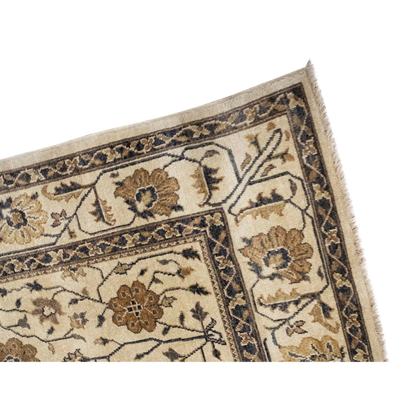 High-Quality Hand-Knotted Cream Area Rug