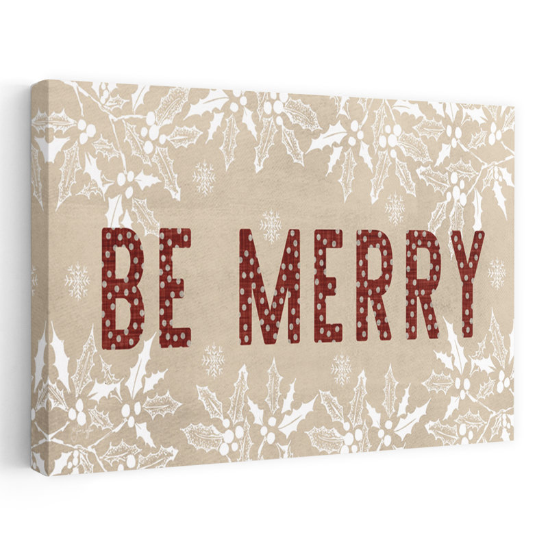 «Be Merry», art contemporain hivernal, H 24 po x l 16 po